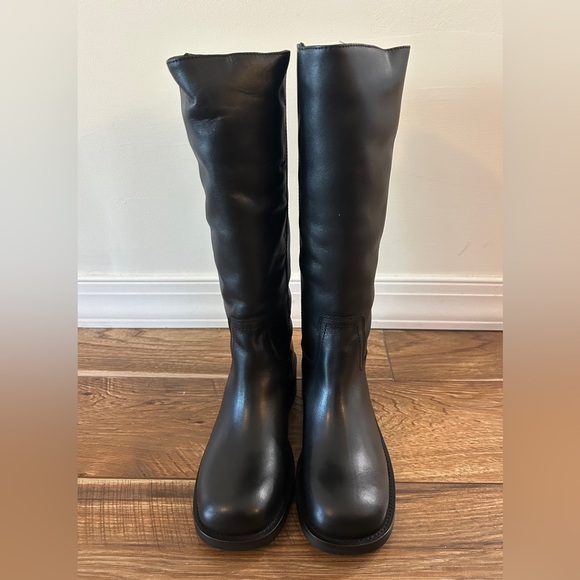 NEW WITHOUT BOX Steve Madden Riggs Leather Boots Women's Size 7.5 in Black - Picture 2 of 7